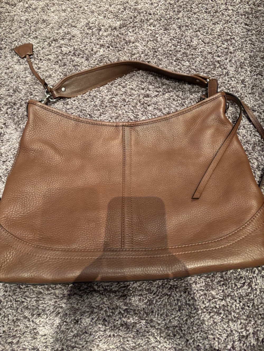 Banana Republic Brown Pebbled Leather Shoulder Bag